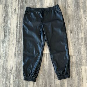 A New Day black faux leather joggers